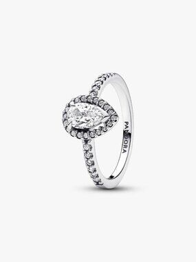 Pandora Sparkling Pear Halo Ring